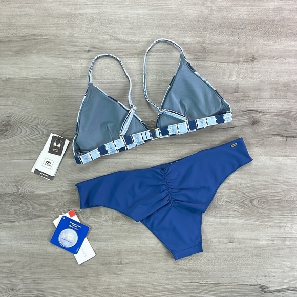 ☀️RIP CURL☀️ NOMAD STRIPE FIXED TRI CLS SURF ECO CHEEKY PANT BIKINI SET - Picture 13 of 14